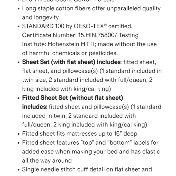 Quince Organic Cotton Percale White Sheets & 2 Pillowcases! Full (171) - Picture 4 of 14